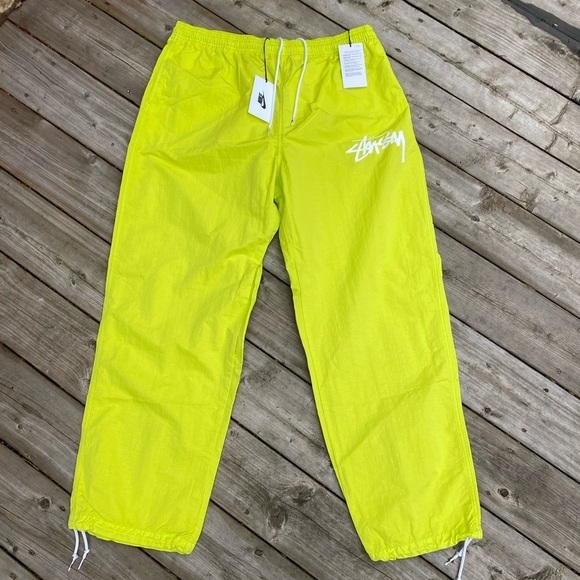 Nike X Stussy Beach Pants Sweatpants XL Neon - Picture 2 of 8